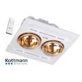 Đèn sưởi nhà tắm kottmann 2 bóng âm trần Remote K9R